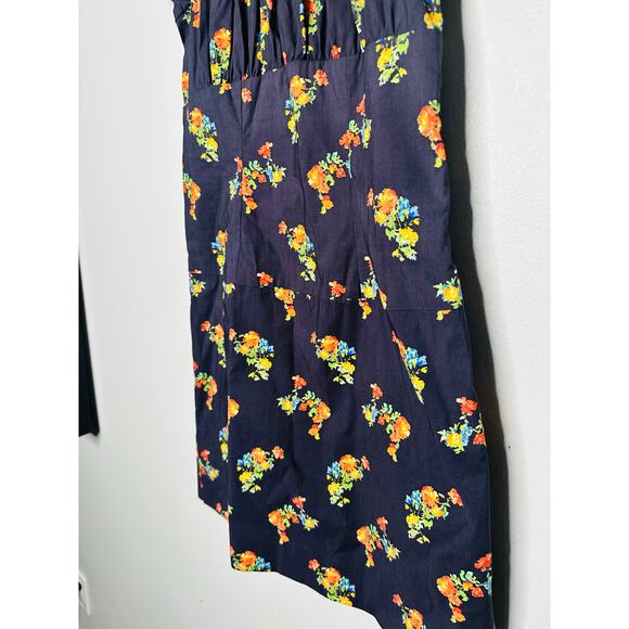 NWT Caroline Constas Black Floral Calla Off The Shoulder Mini Dress Size Small - Picture 10 of 16